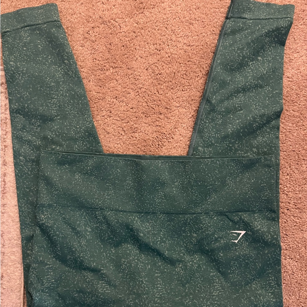 Gymshark Adapt Fleck Seamless Leggings - Mineral Alpine Green Size XL